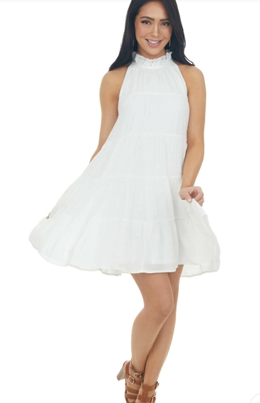 ENTRO • ANTHRO Halter Tiered Dress ~ NWT - Picture 6 of 15